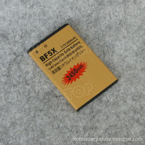2450mAh Gold Battery For Motorola BF5X Defy MB525 ME525 MB855 Mobile Phone Battery